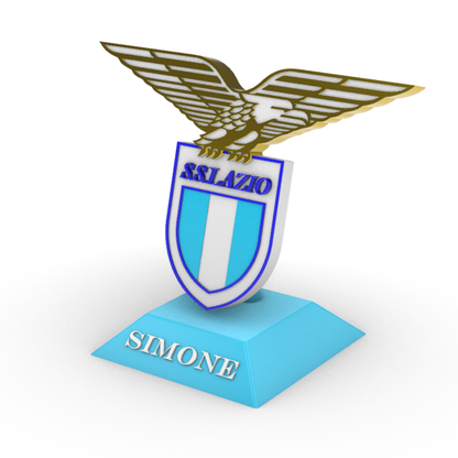 Scudetto S.S. Lazio su Piedistallo - Personalizzabile