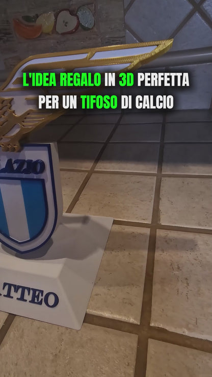 Scudetto S.S. Lazio su Piedistallo - Personalizzabile