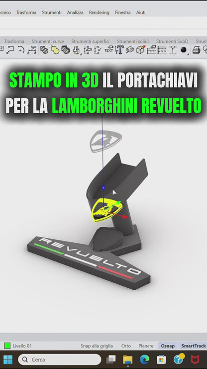 Appoggio Chiave Lamborghini Revuelto - Portachiavi da Tavolo