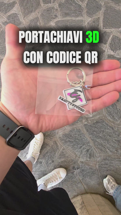 Portachiavi Personalizzati con Codice QR - Beauty Studio