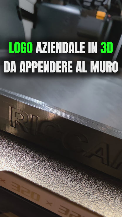 Logo Aziendale in 3D da Appendere al Muro - Targa da Parete Personalizzata - Freddano