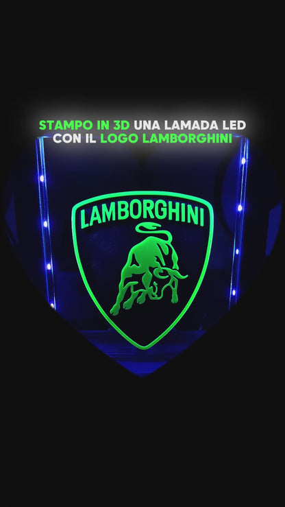 Lampada LED con Logo Lamborghini