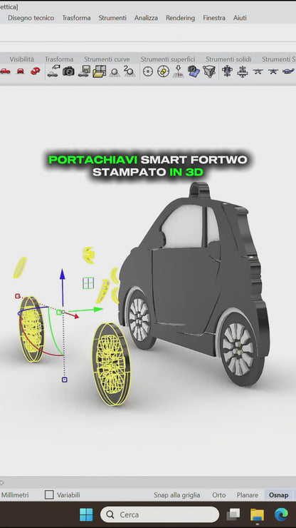 Portachiavi Smart Fortwo Personalizzabile