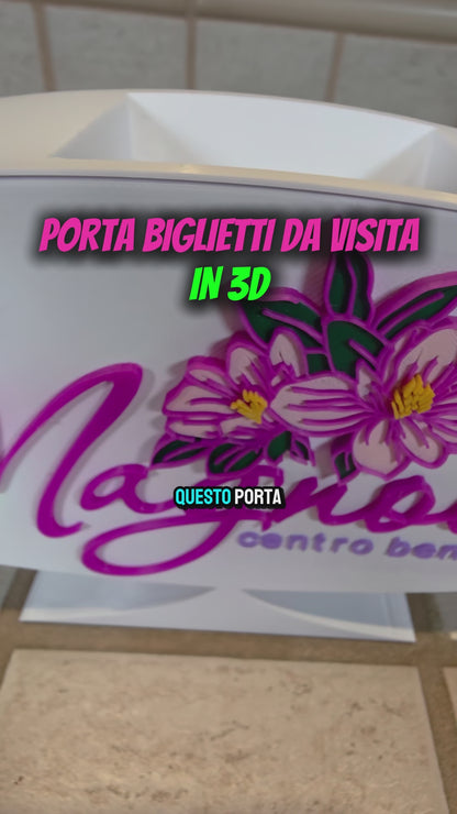 Porta Biglietti da Visita Personalizzato - Centro Benessere Magnolia