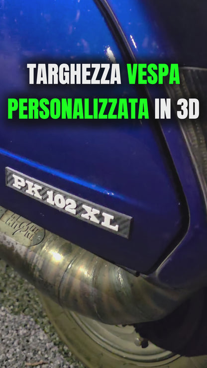 Targhetta Vespa Personalizzata - PK 102 XL