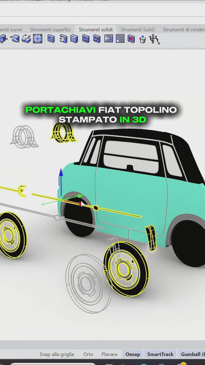 Portachiavi Fiat Topolino Stilizzata